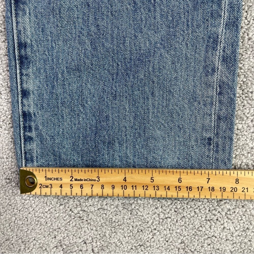 Pistola Distressed Straight Leg Jeans Womens 27 Button Fly Cropped Denim - Picture 13 of 14